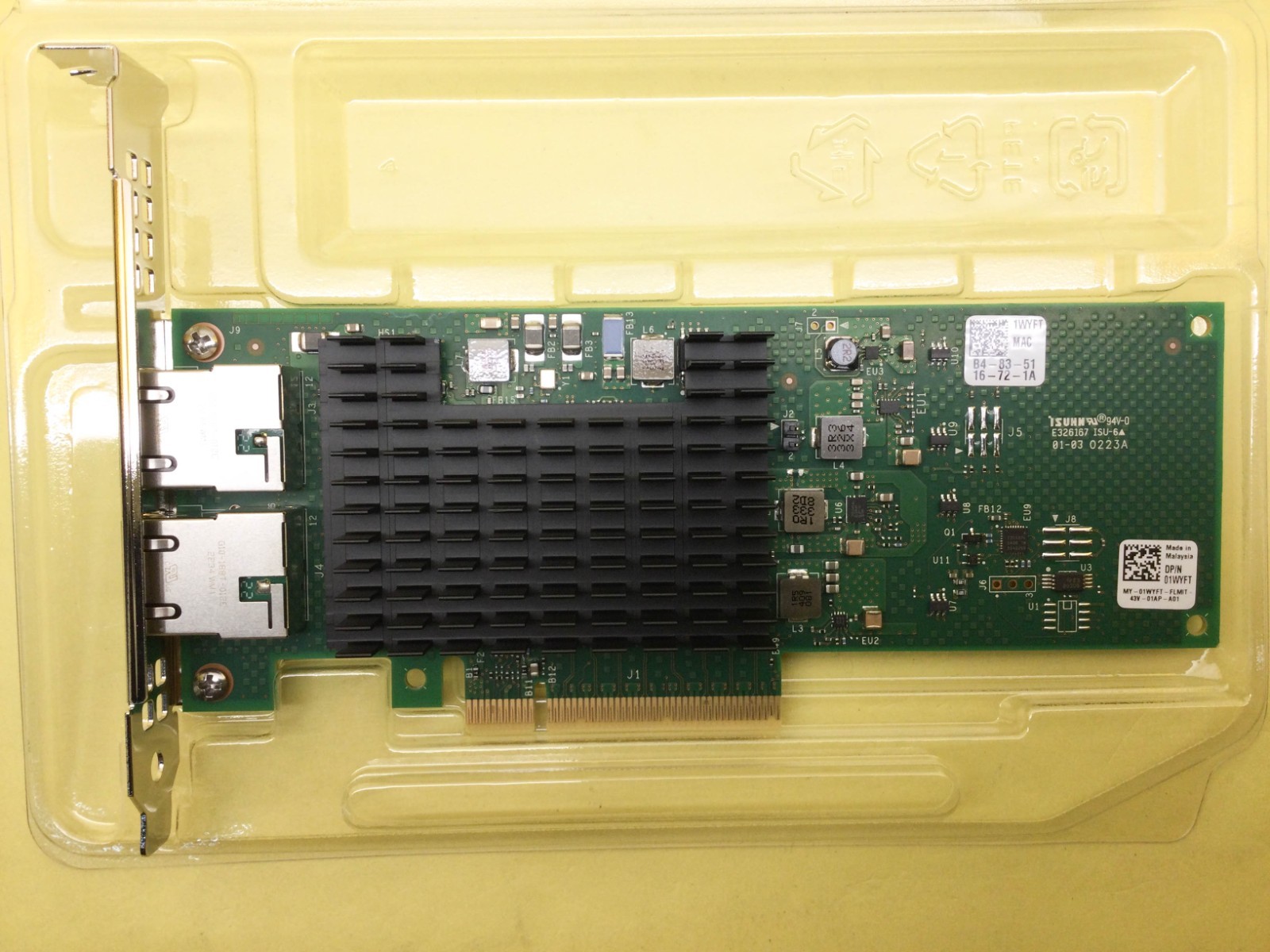 1WYFT Dell Intel X710-T2L 2-Port 10Gbit RJ45 Ethernet Network Adapte 01WYFT