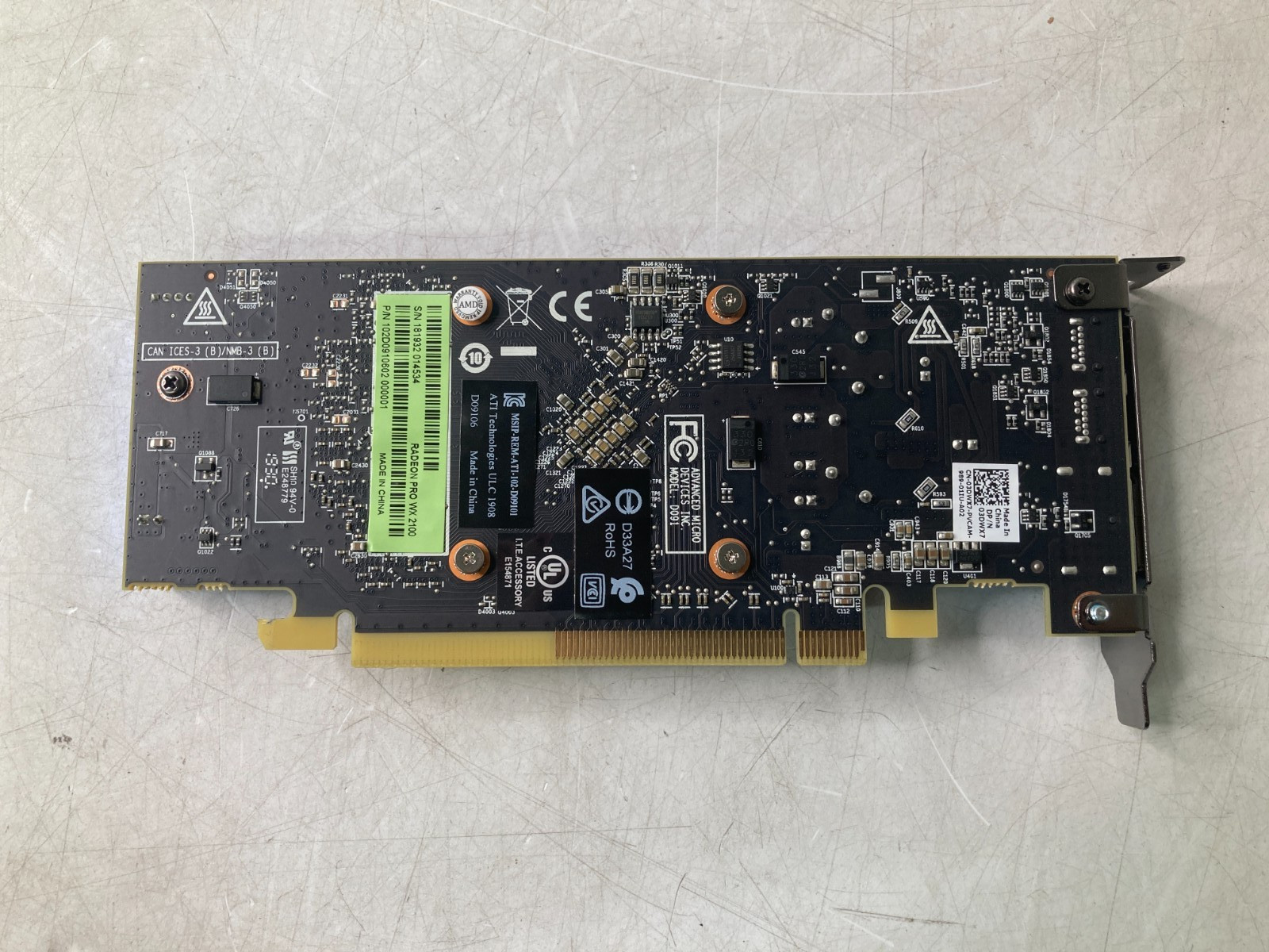 AMD Radeon Pro WX2100 2GB GDDR5 Low Profile PCI-E Workstation Graphics Card
