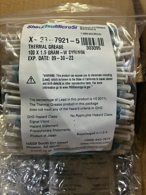 Thermal Compound Paste Grease for CPU GPU 1.5 gram Syringe tube ( 100 pieces)