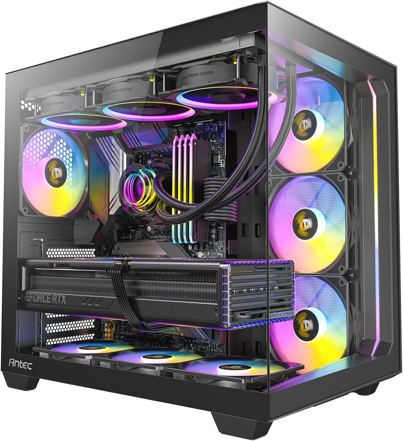 C5 ARGB Mid-Tower ATX Case with 7 RGB Fans & Tempered Glass Panels