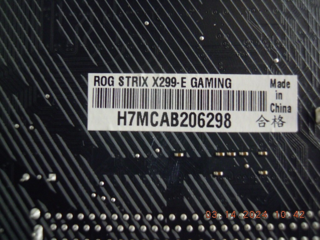 Asus ROG STRIX X299-E GAMING Motherboard LGA2066 DDR4 + I/O Shield Latest BIOS