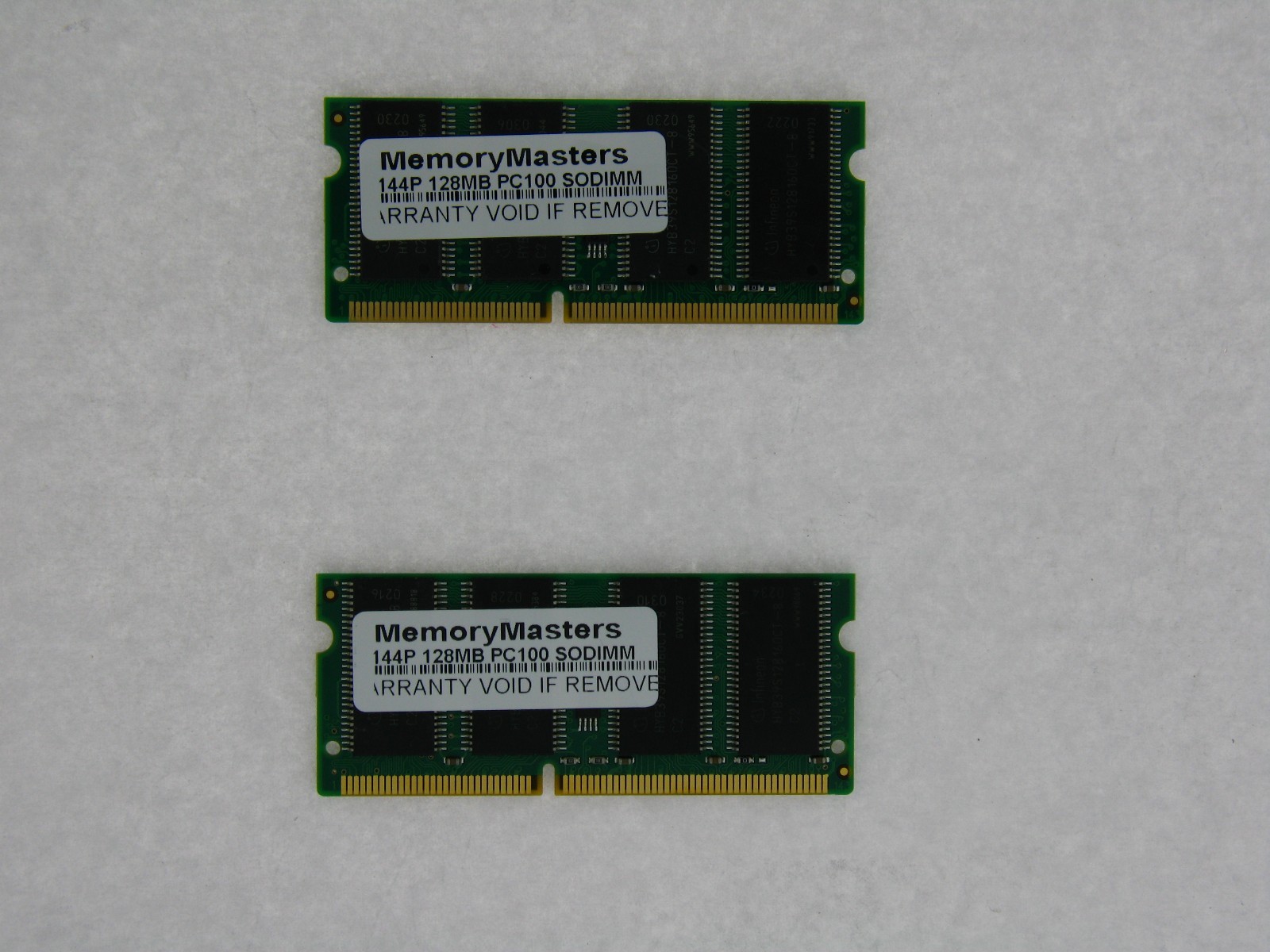 256MB (2X128MB) MEMORY 16X64 PC100 8NS 3.3V SDRAM 144 PIN SO DIMM