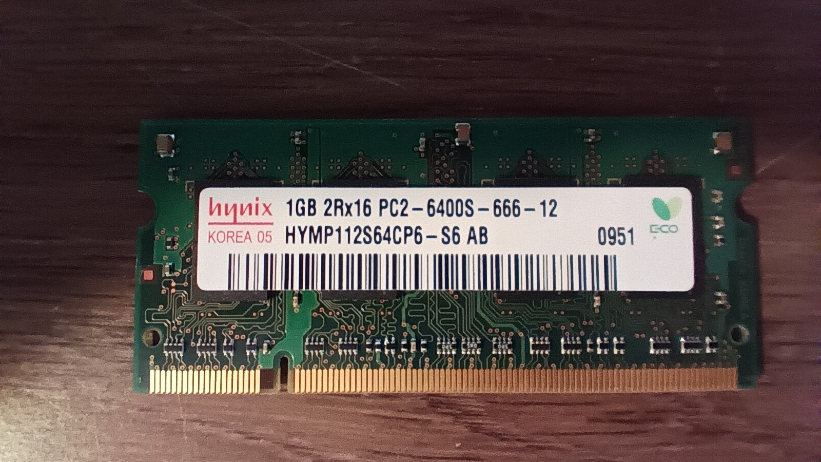 Hynix HYMP112S64CP6‑S6 AB – 1GB DDR2‑667 SO‑DIMM (PC2‑5300) – Tested Working