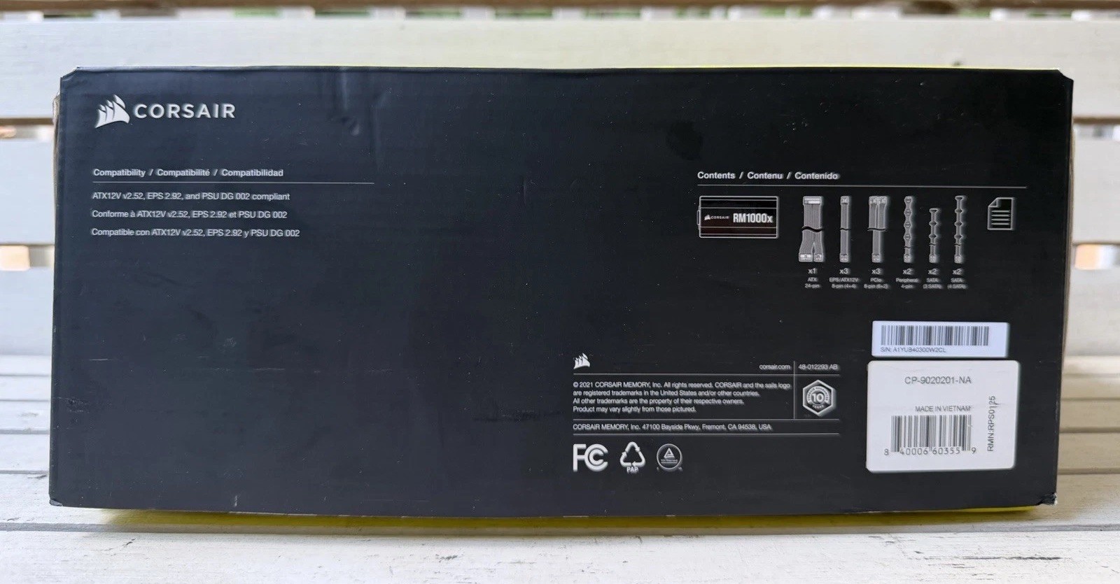 Yeyian Raiden 650W Power Supply 80+ Gold (Used)- Includes Corsair RM1000x Cables