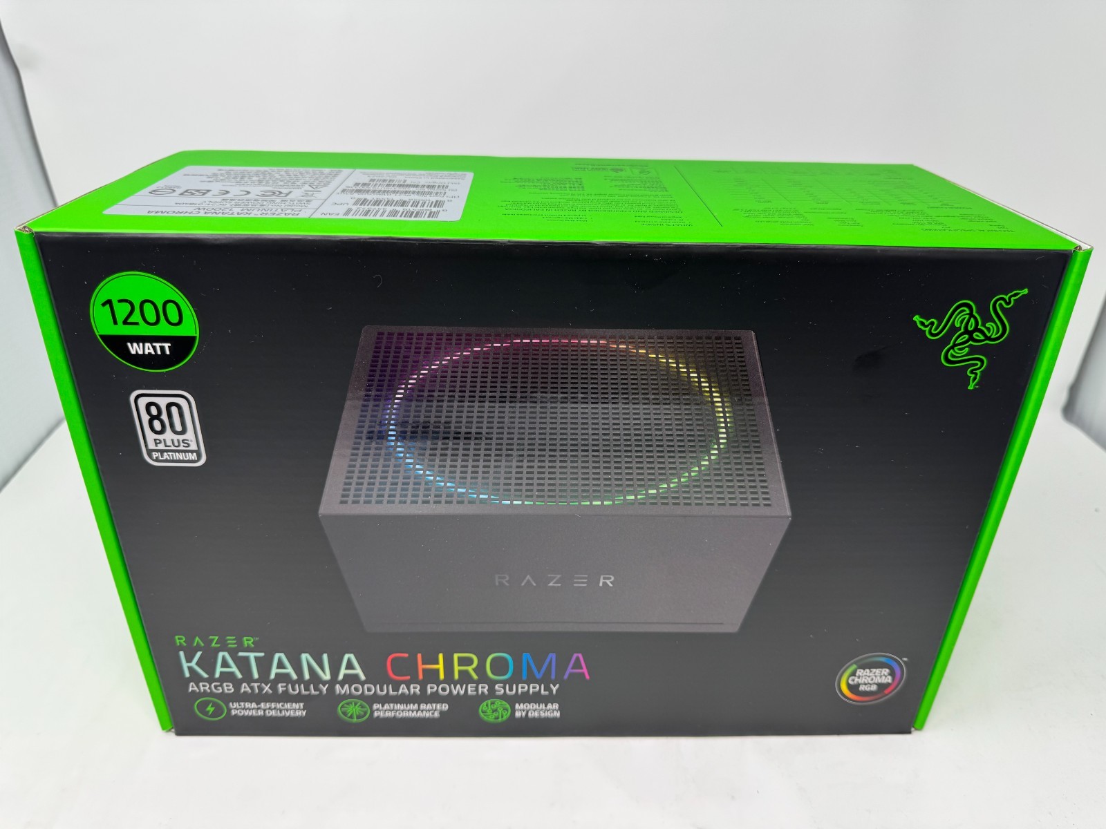 New Razer Katana Chroma 1200W 80Plus Platinum ARGB ATX Full Modular Power Supply