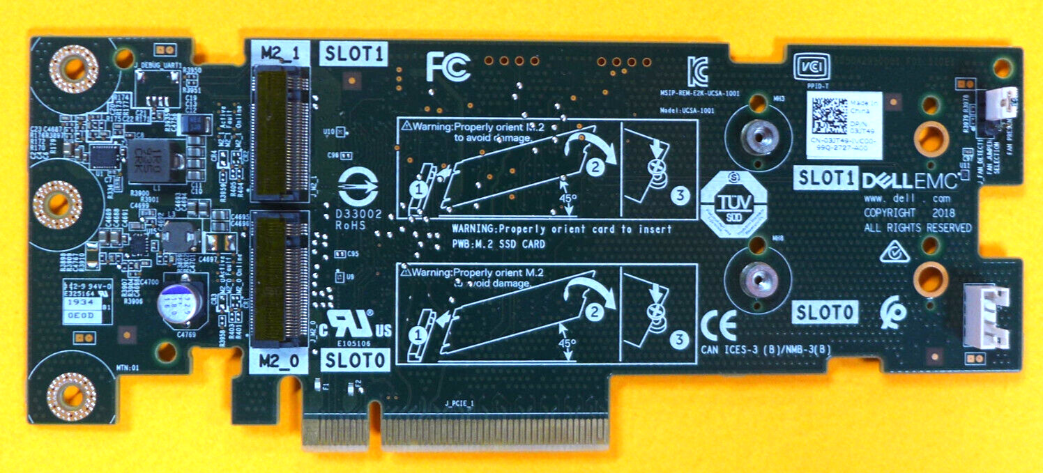 Genuine Dell PCI 2x M.2 Slots BOSS-S1 Storage Adapter Card High Profile 3JT49
