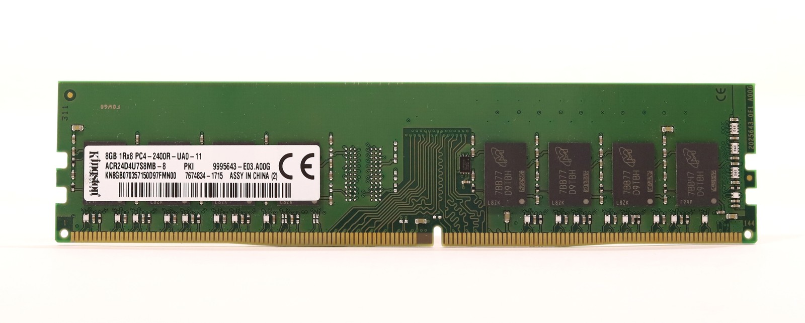 Kingston 8GB 1Rx8 PC4-2400R-UA0-11 Desktop Memory P/N: ACR24D4U7S8MB-8 Tested