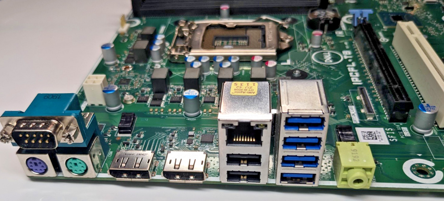 Dell Precision 3630 Tower Motherboard LGA1151 DDR4 IPCFL-TB Y2K8N &I/O – TESTED