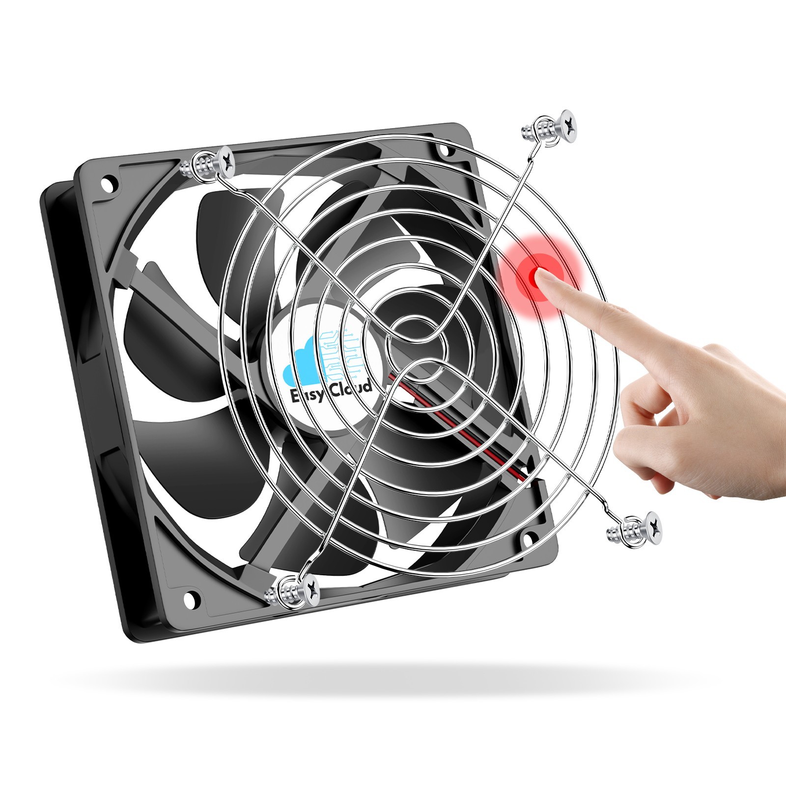 2 Pcs 120mm 12V 2-Pin DC Computer Fan 1800RPM Dual Ball Bearing 12 Volt