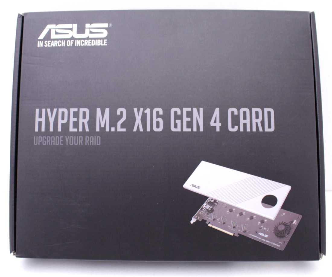 ASUS Hyper M.2 X16 Gen 4 PCIE 4.0/3.0 x16 RAID Expansion Card NOB