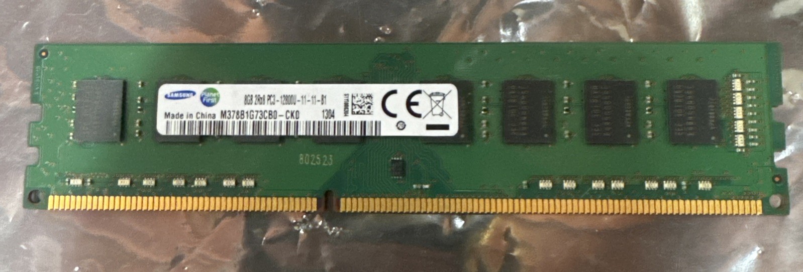 Samsung 8GB 2Rx8 PC3-12800U-11-12-B1 Non-ECC Unbuffered Memory M378B1G73QH0-CK0