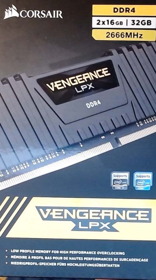 Corsair Vengeance LPX 32GB (2x16GB) DDR4 DRAM 2666MHz (PC4-21300) C16 Ram Memory