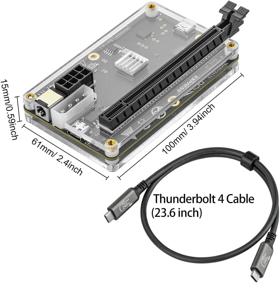 PCIE 3.0 x16 22Gbps eGPU DOCK, Thunderbolt 4 cable, compatible with external …