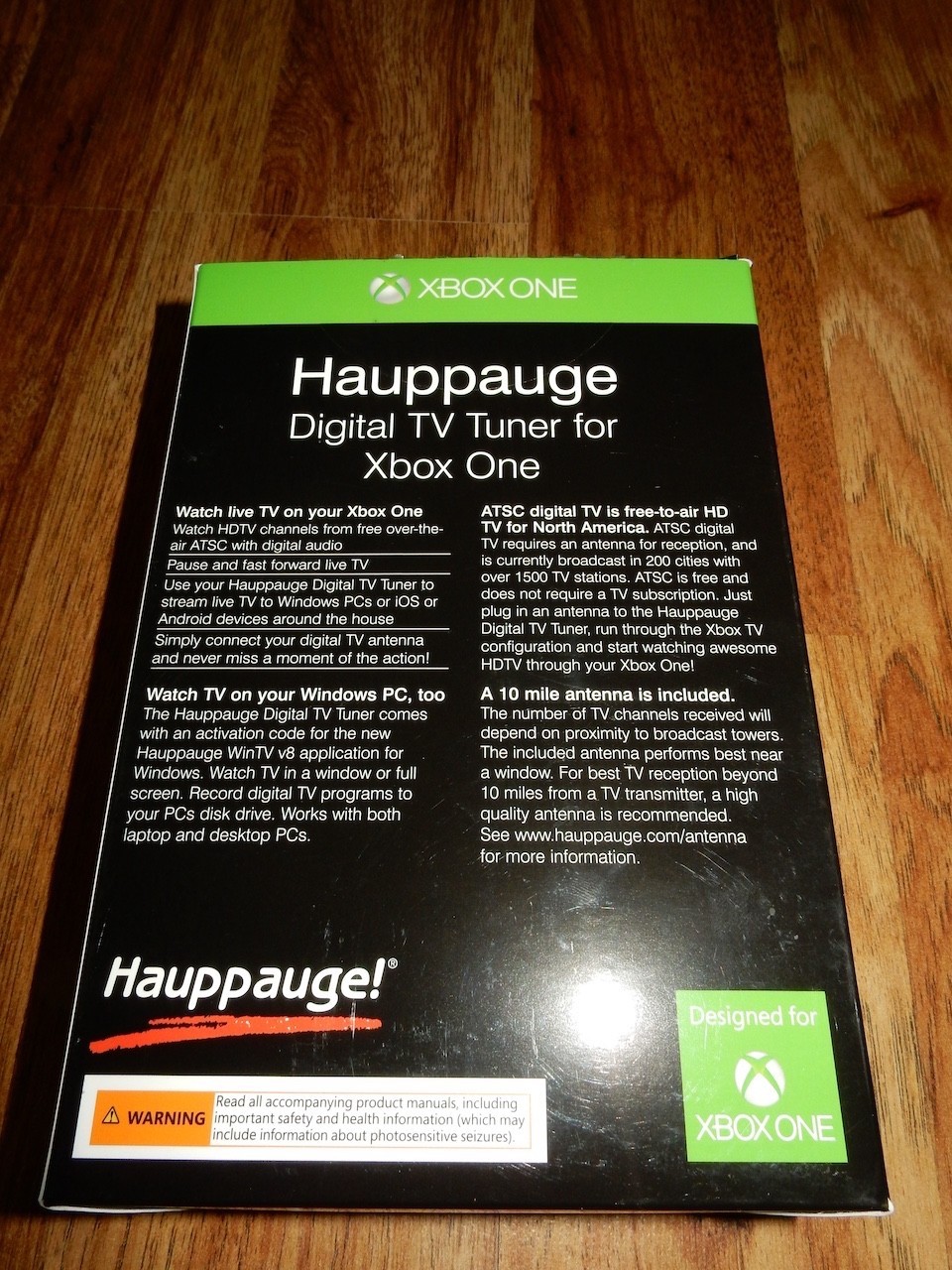 Hauppauge Digital TV Tuner for Xbox One 1578 Video Capture Black And PC