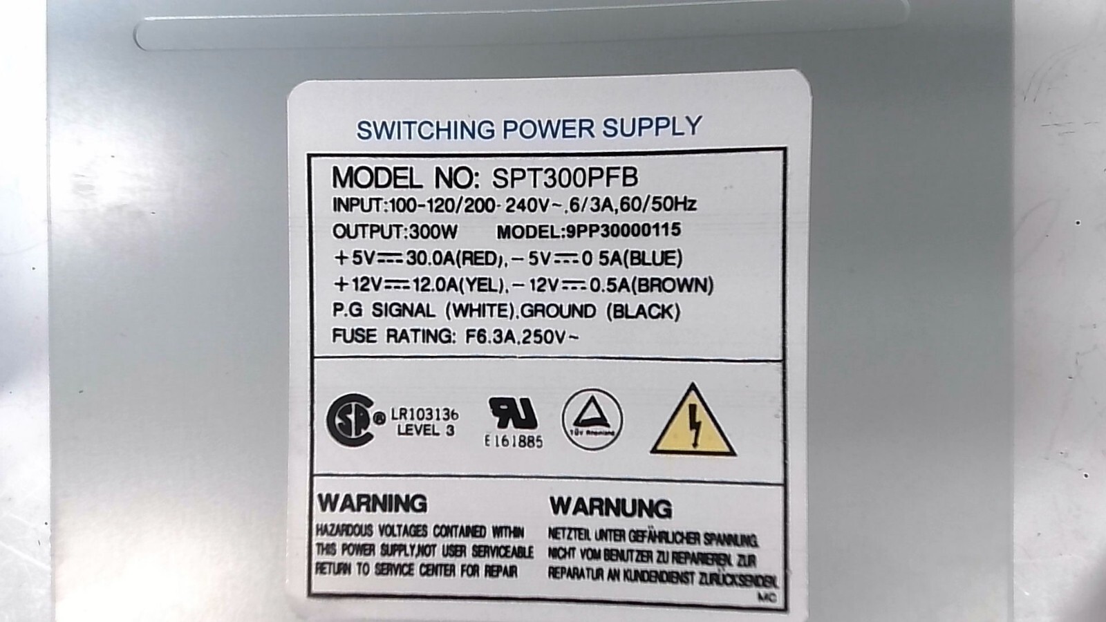 SPT300PFB AT power supply, 30 days return, new