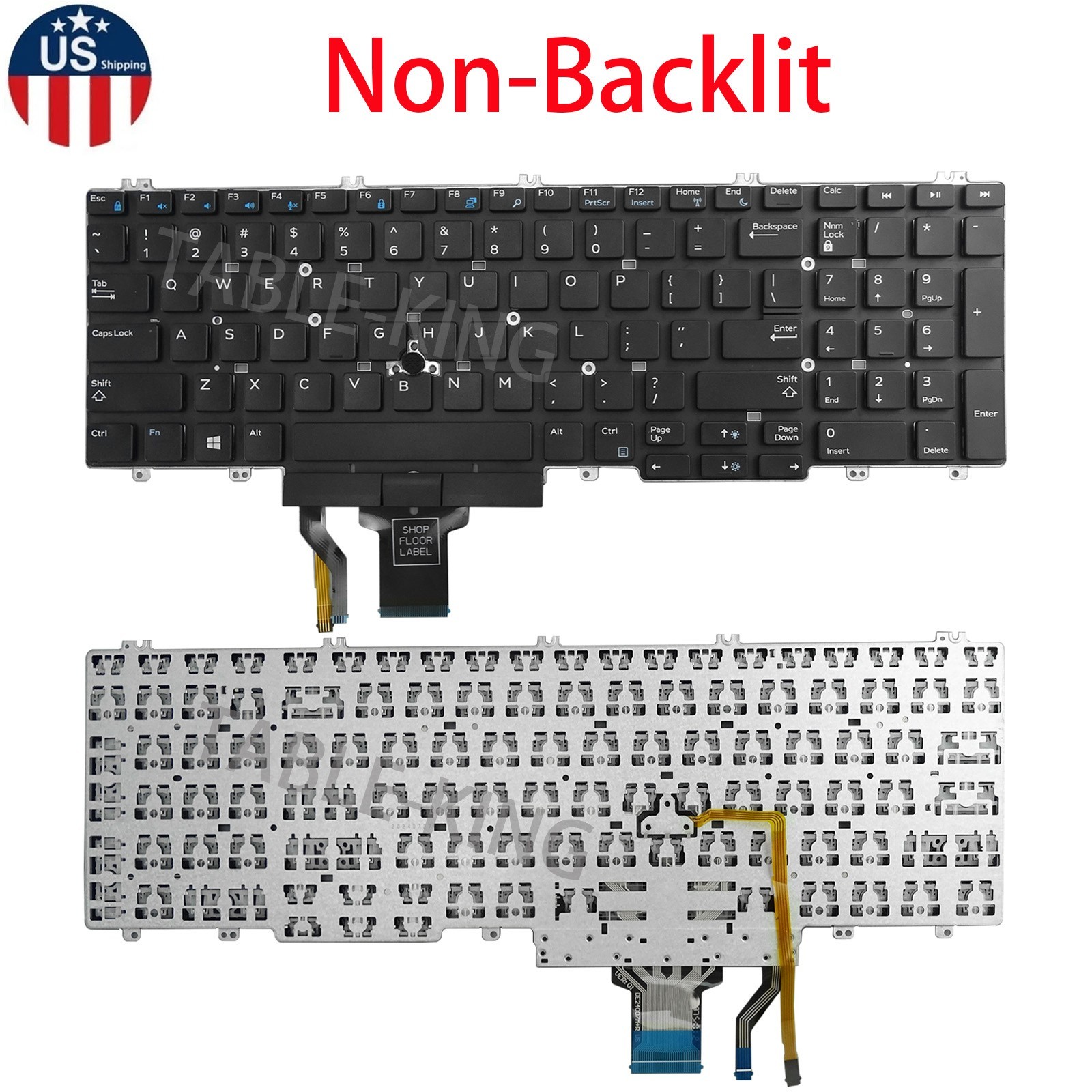 US Backlit with Trackpoint Keyboard for For Dell Precision 7530 7540 7730 7740
