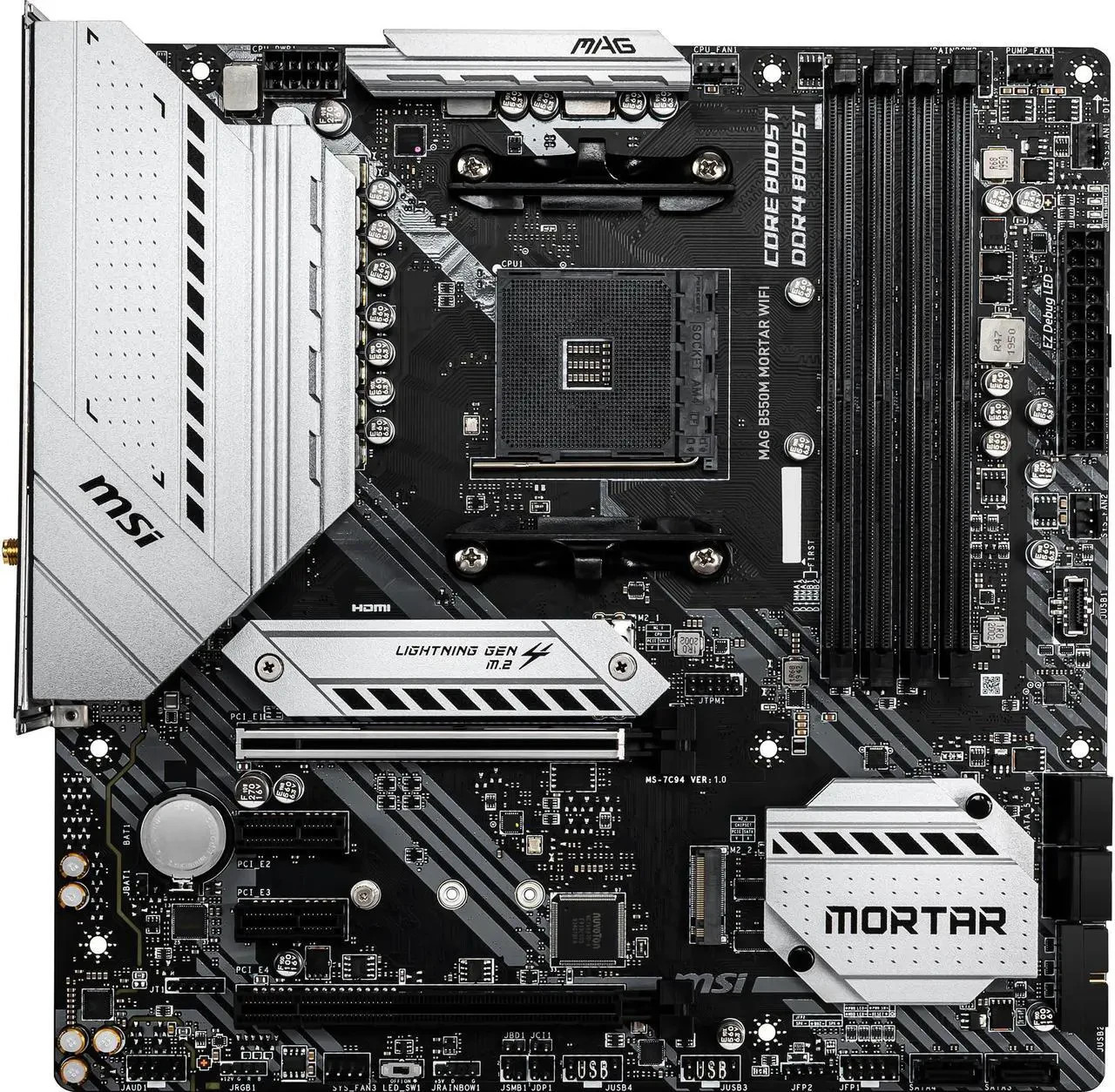 MSI MAG B550M MORTAR WIFI AM4 AMD B550 Micro ATX AMD Motherboard