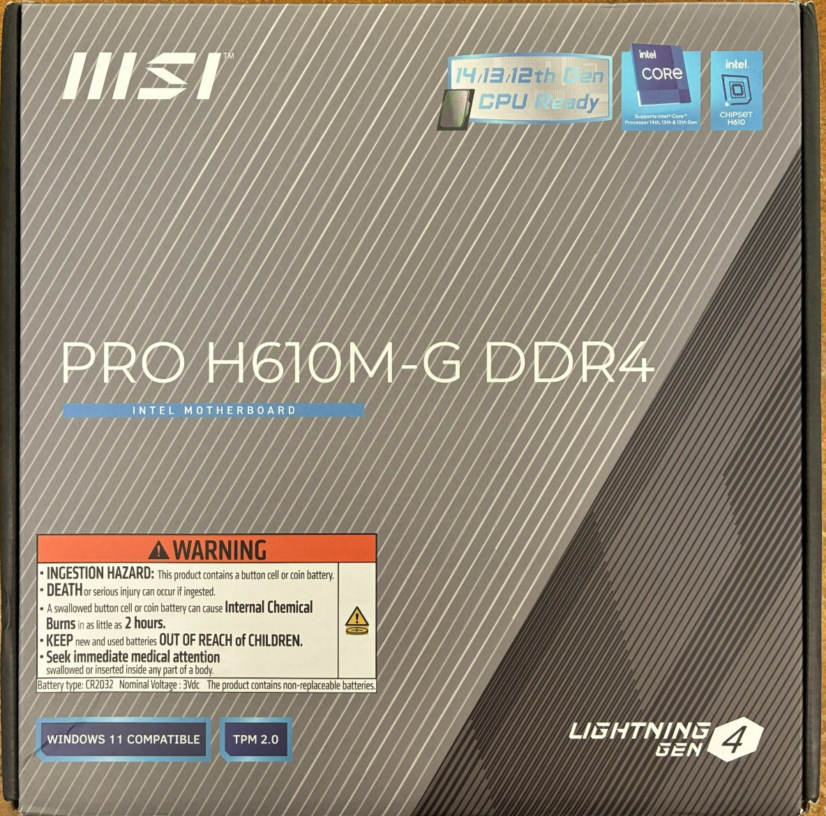 MSI – H610M-G DDR4 – Desktop Motherboard – Intel H610 Chipset – Socket LGA-1700