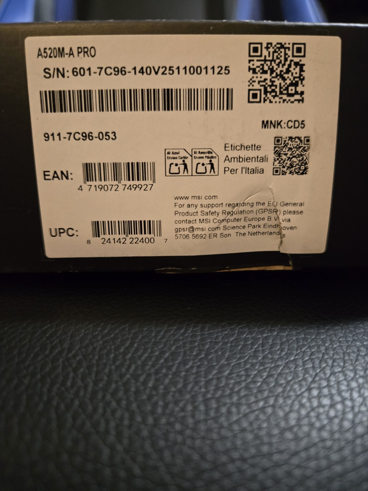 MSI – A520M-A PRO AM4 AMD A520 Motherboard Open Box