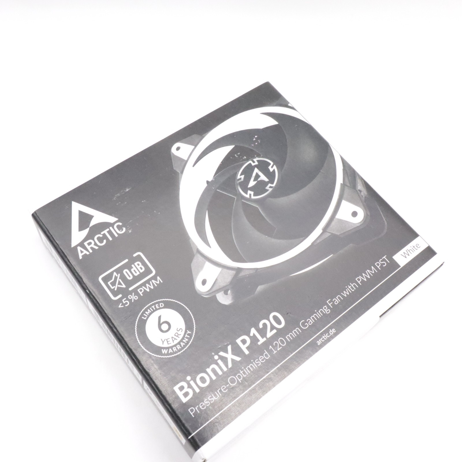 ARCTIC BioniX P120 120 mm Gaming Case Fan PWM PST Cooler Computer PC White
