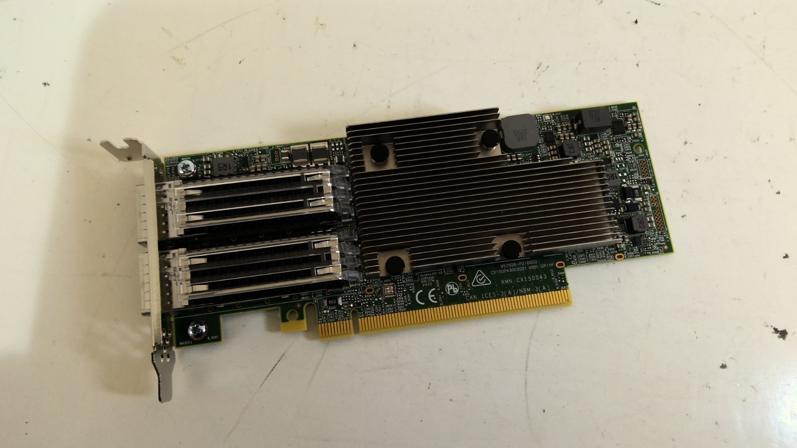 x1 Dell 61RP9 Broadcom 57508 Dual Port 100Gb QSFP56 Low Profile Network Card