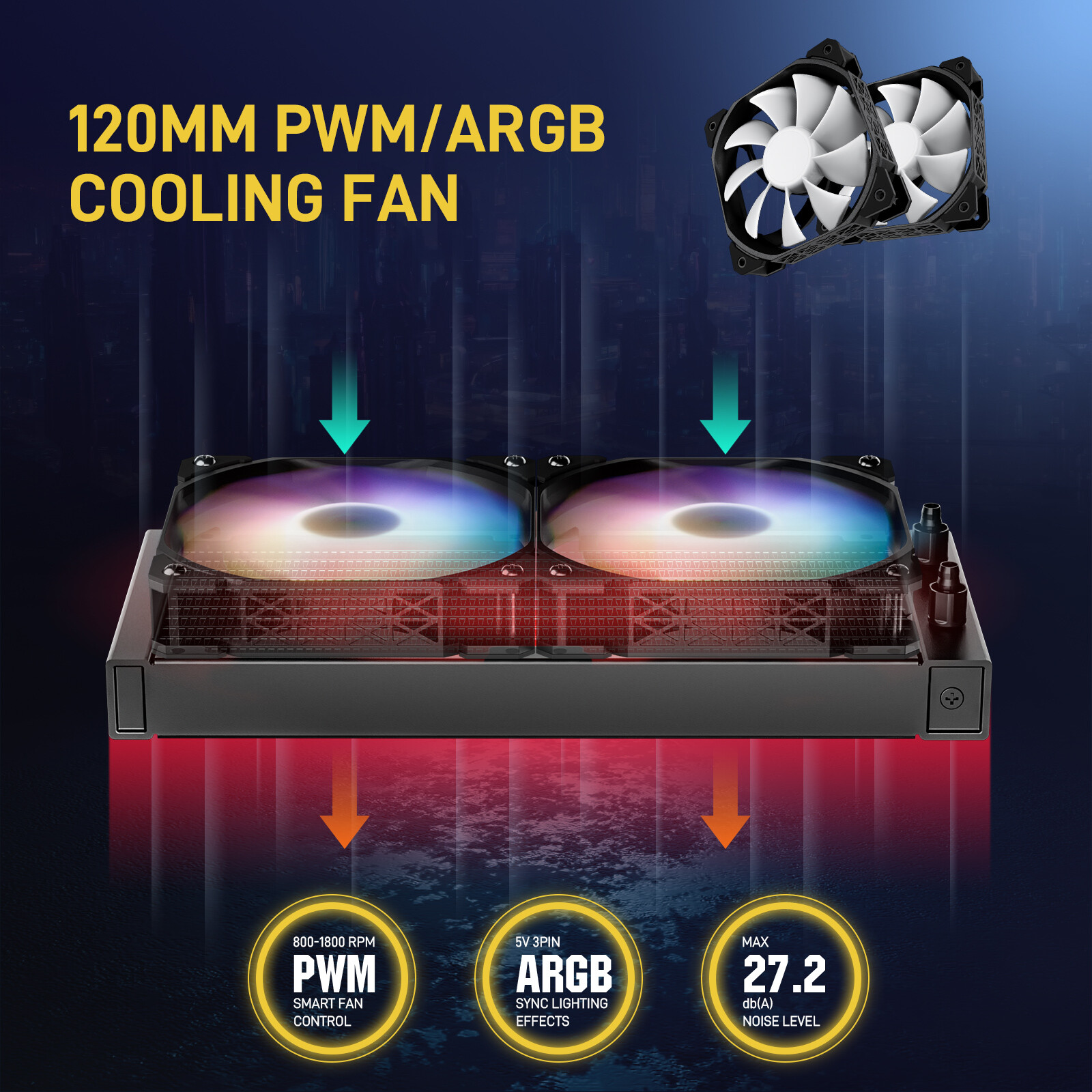 DARKROCK D240/360 CPU Liquid Cooler with 240/360mm Radiator For AMD Intel