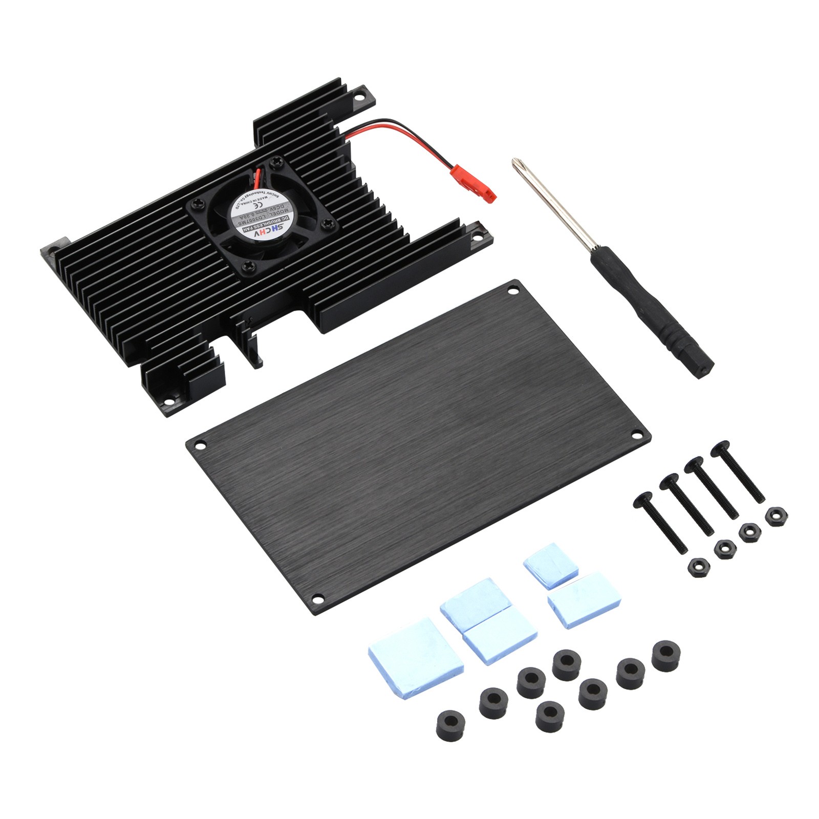 Aluminum Case w/ Fan Active Passive Cooling Radiator w/ Heatsink for Orange Pi 5