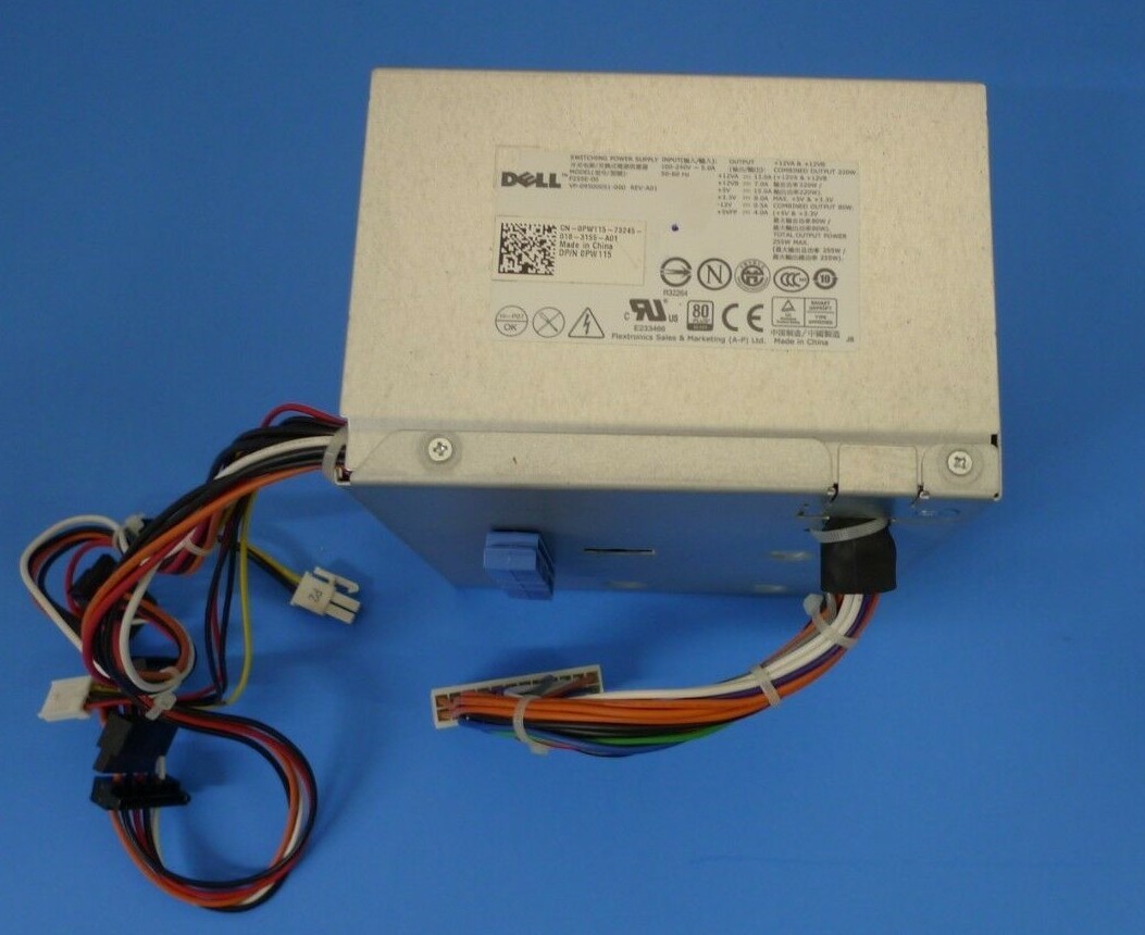 GENUINE Dell Optiplex 760 780 380 390 MT 225W Power Supply PW115