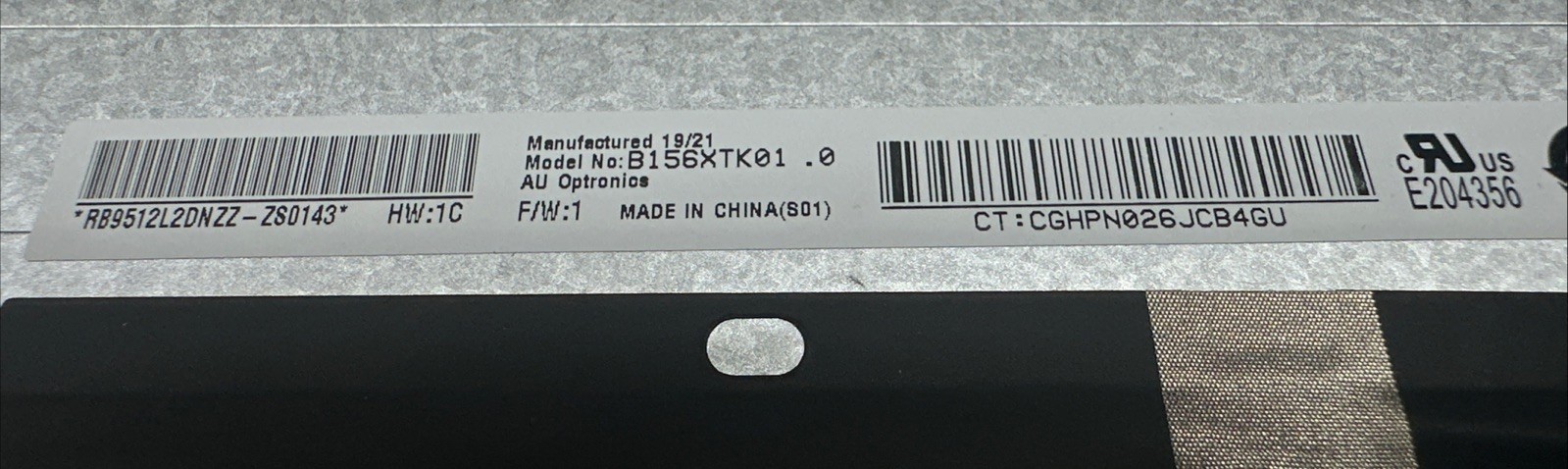 B156XTK01.0 Screen with Embedded Touch screen LCD Replacement for laptop