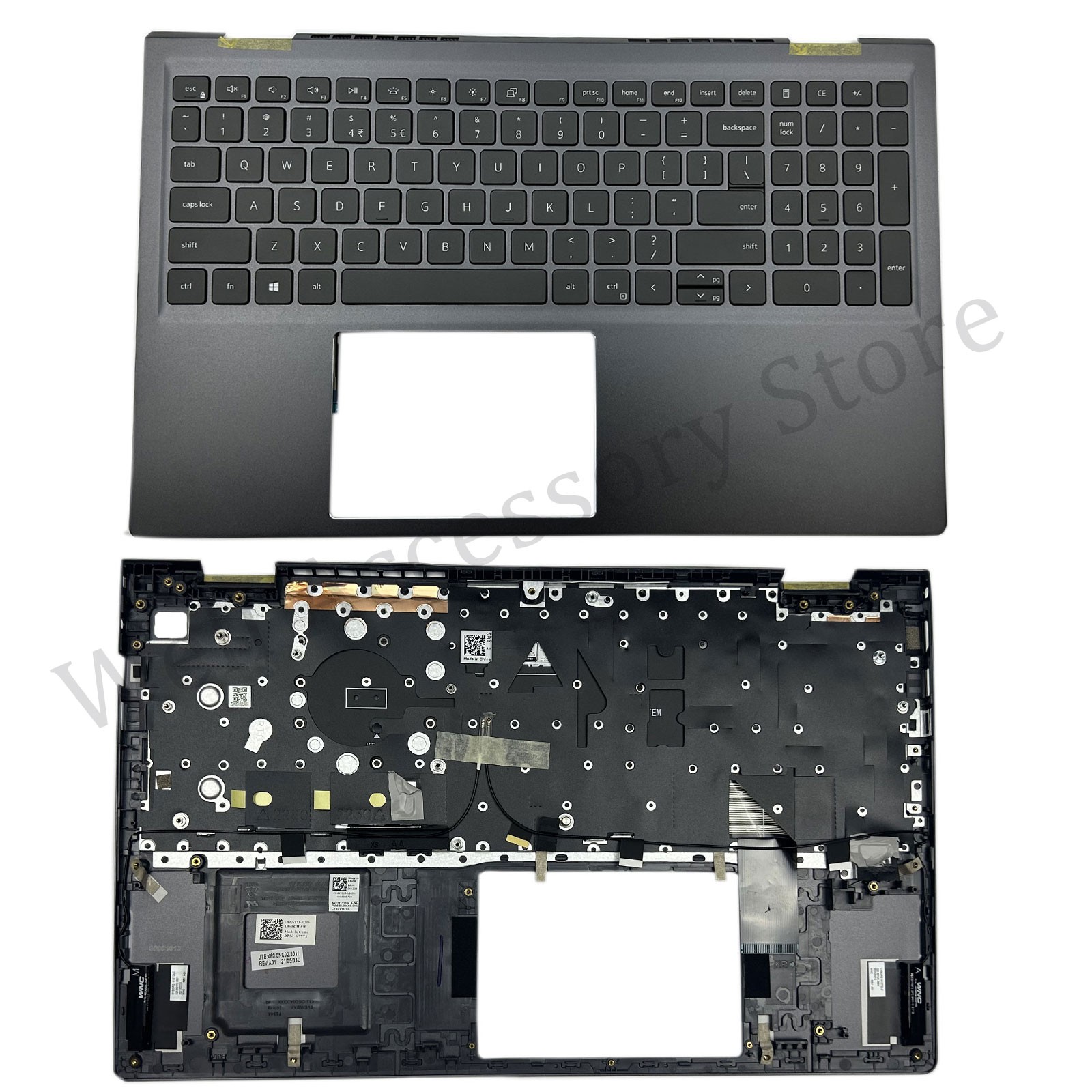 New Dell Vostro 15 5510 5515 V5510 V5515 15.6″ Palmrest Keyboard Backlit Gray US