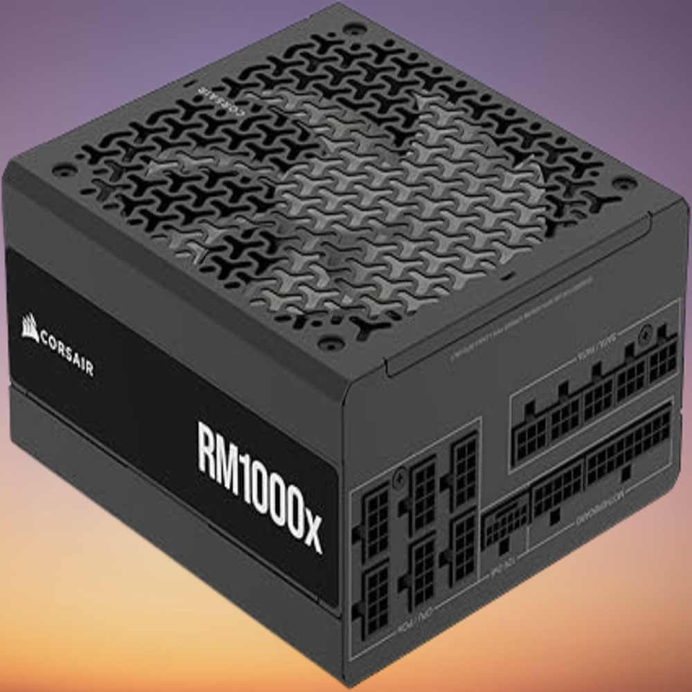 Corsair RM1000x, ATX3.1, 1000W, Cybenetics Gold, Modular Black