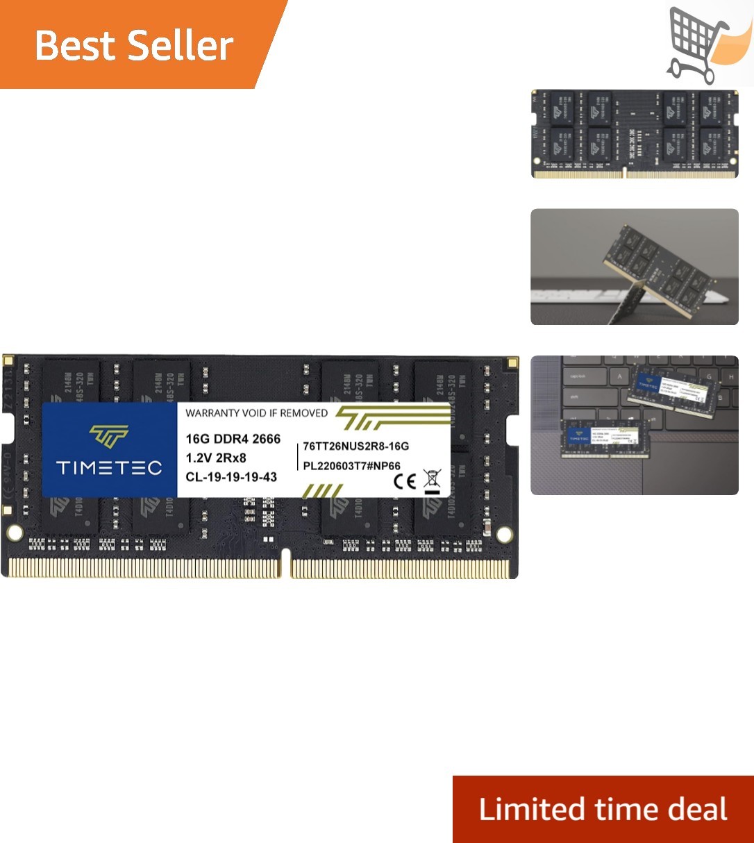 16GB DDR4 RAM 2666MHz Laptop Memory Unbuffered CL19 1.2V