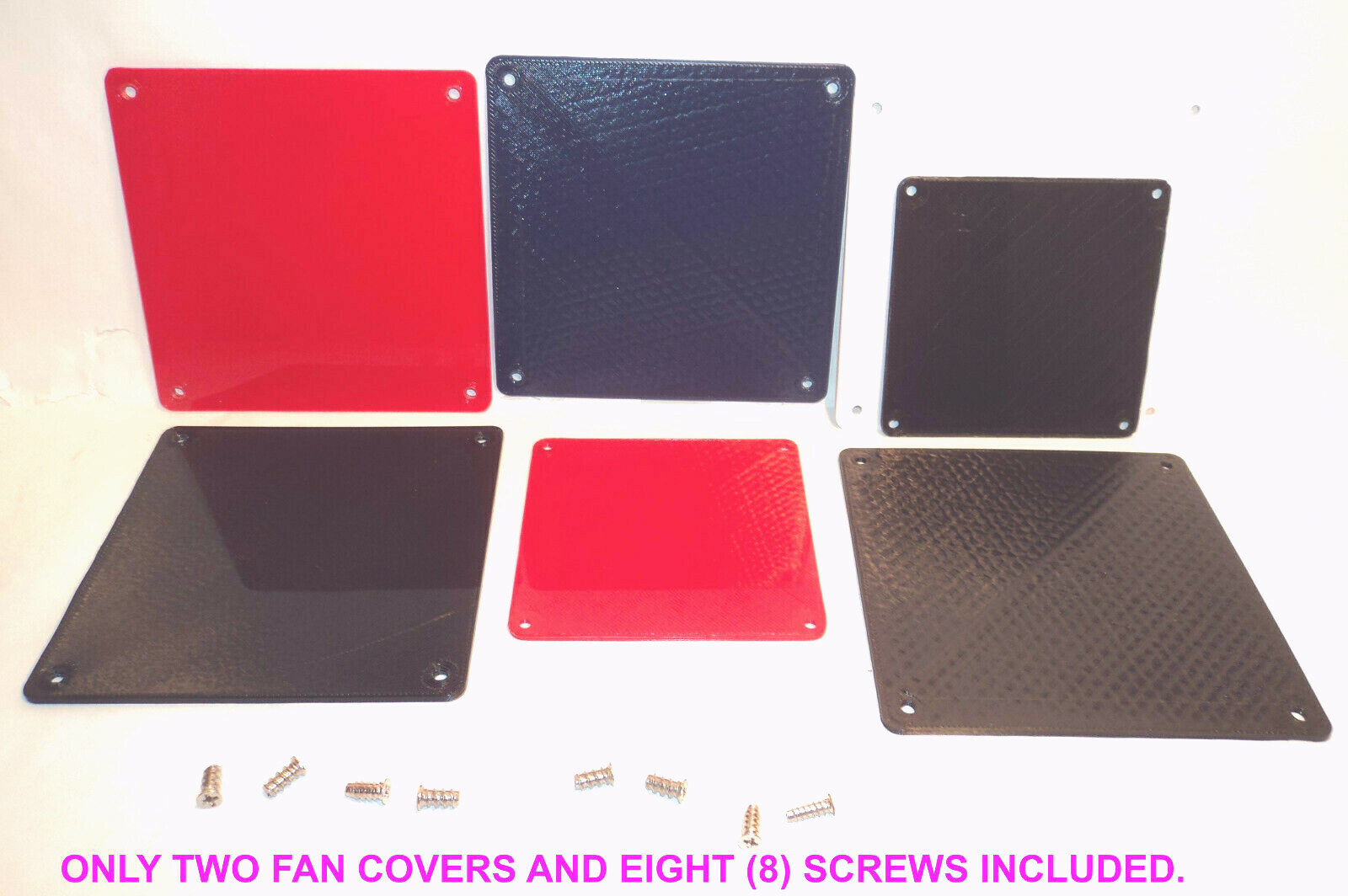 2 140mm/120mm/92mm UNUSED CASE FAN SLOT BLANK Cover Plate Sealing Airflow Mod