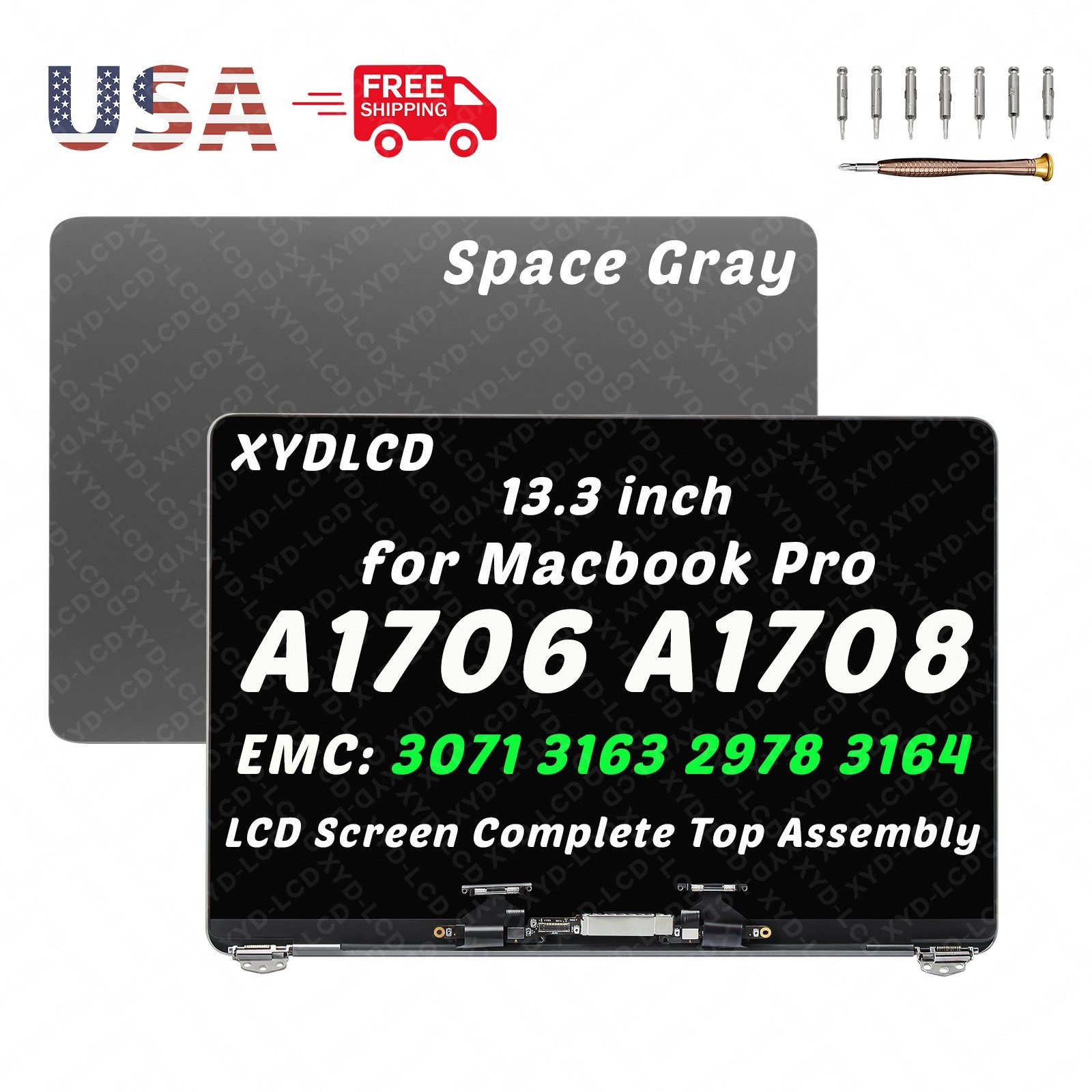for MacBook Pro A1706 A1708 2016 2017 661-05323 LCD Screen Assembly Replacement
