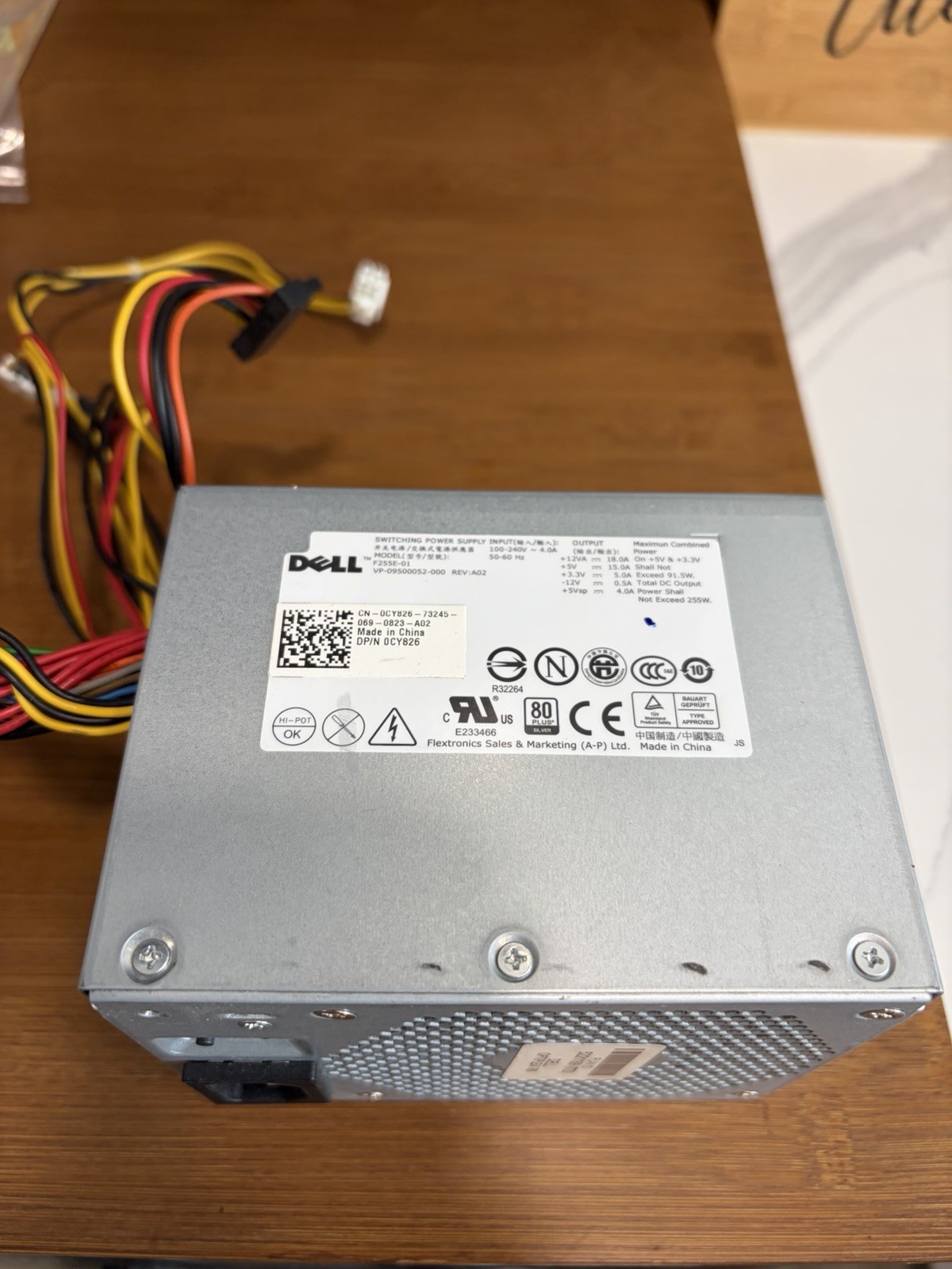 DELL OEM F255E-01 255W Power Supply For Optiplex 580 760 780 960 980 L255P-01