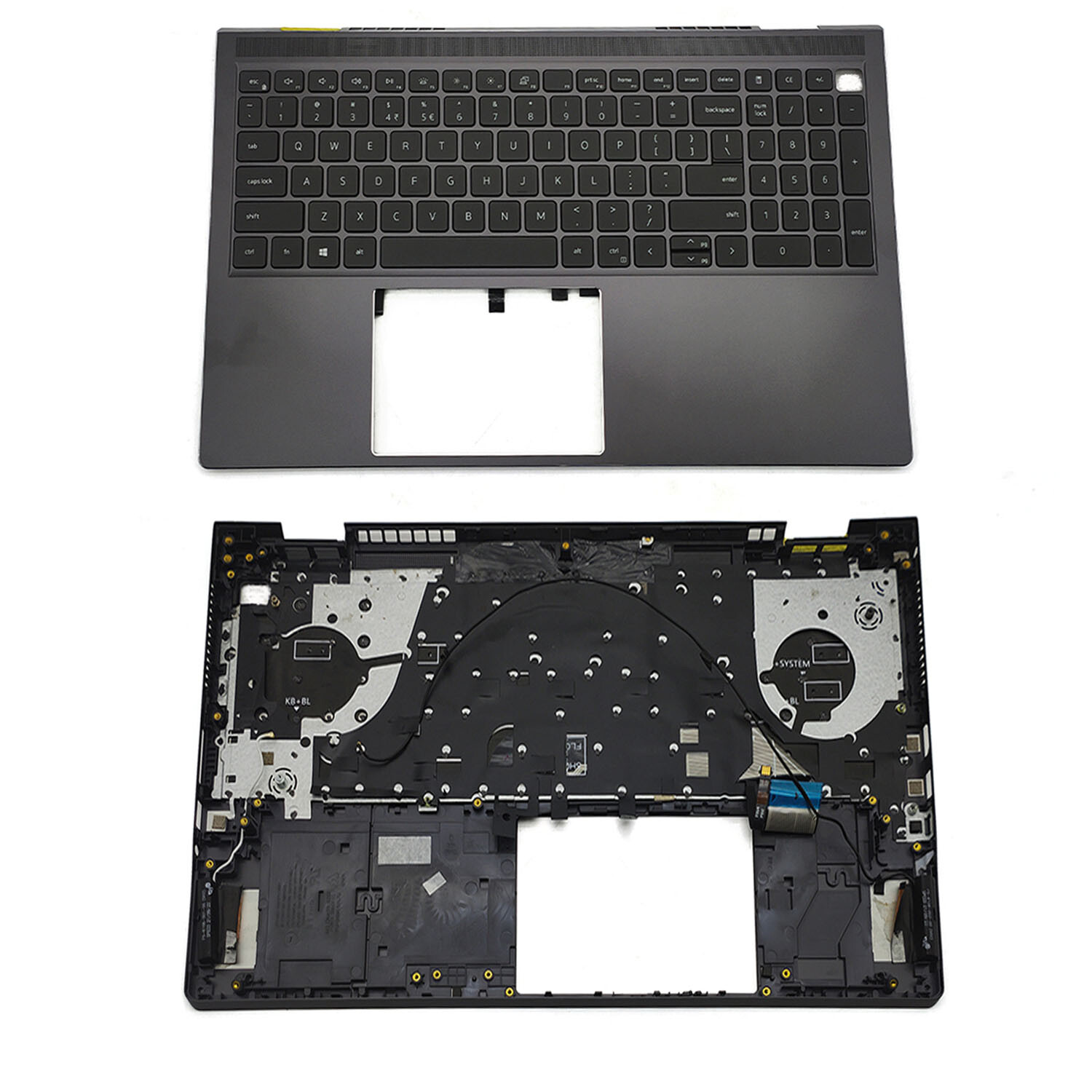 New Black Palmrest For Dell Vostro 15 7510 Upper Case Backlit Keyboard 0XV1DW US