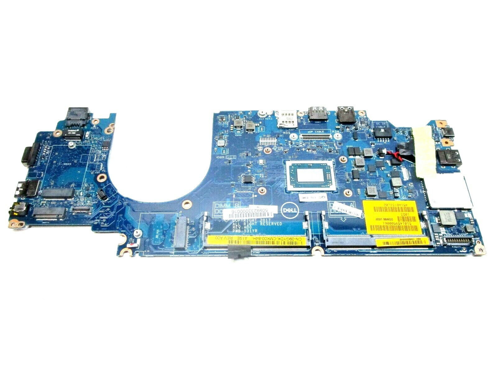 New Dell OEM Latitude 5495 Motherboard w/ AMD Ryzen 5 Pro 2500U IVA01 9GYDK