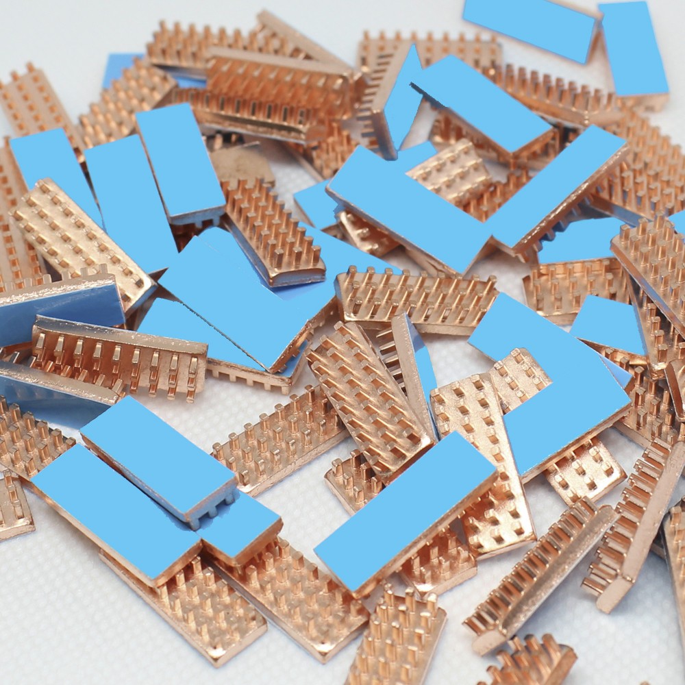 Pure Copper Heat Sink With High Thermal Conductivity Tape for Cooling VRM GPU
