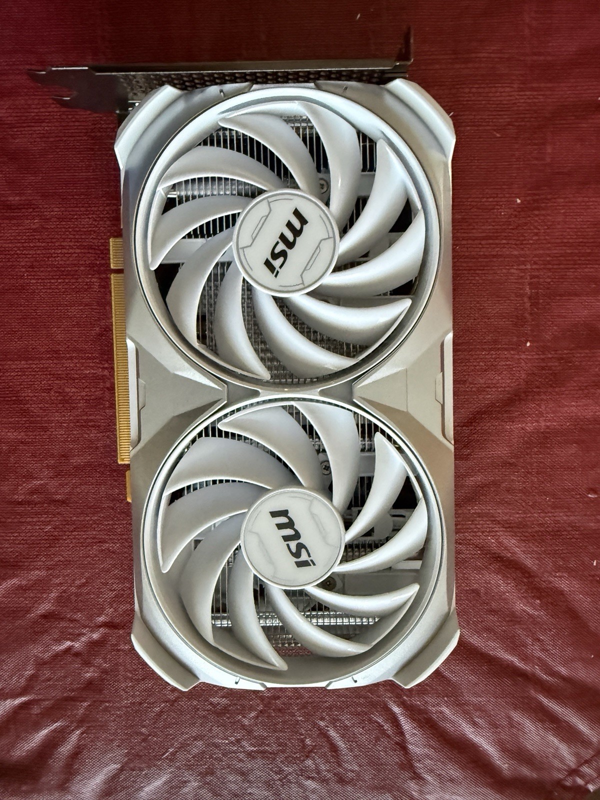White MSI NVIDIA GeForce RTX 4060 Dual Fan