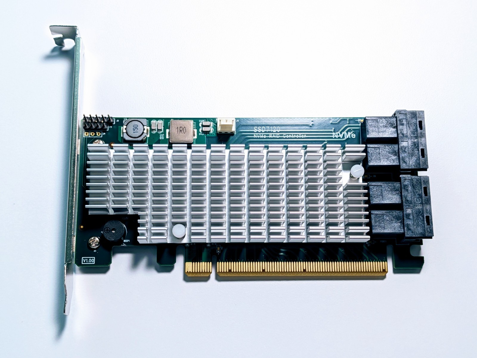 Highpoint SSD7120 PCIe 3.0 x16 4-Port U.2 NVMe RAID Adapter