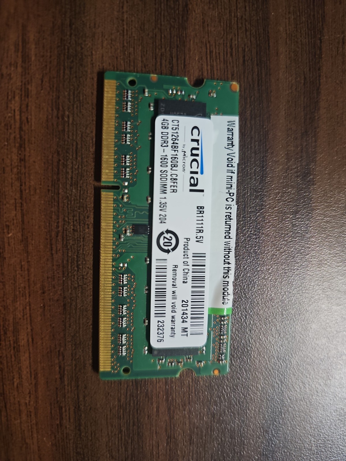 Crucial DDR3 4 Gb