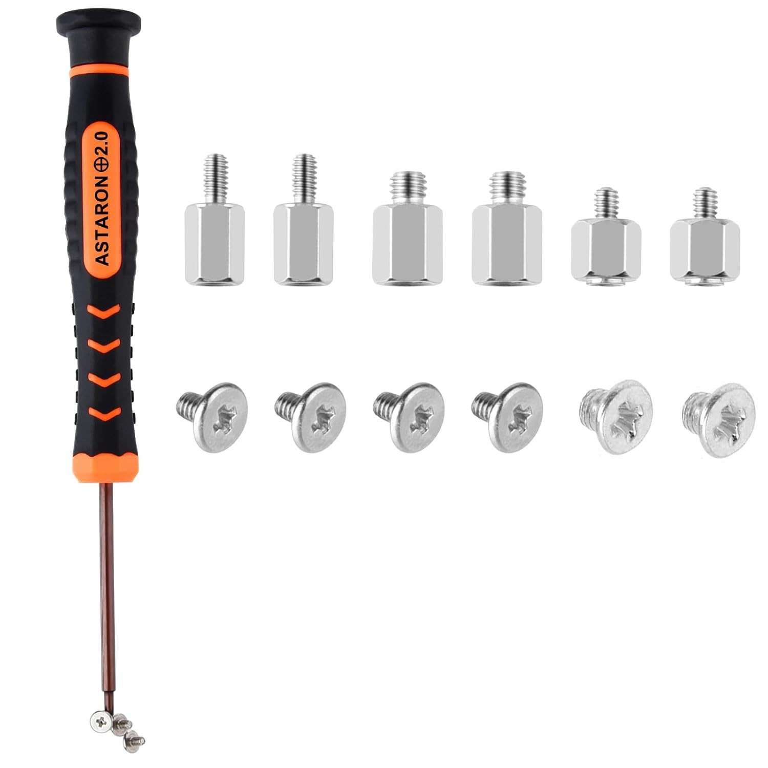 Universal M.2 Screw Kit – Flat Head NVMe Screws with Magnetic Driver Included