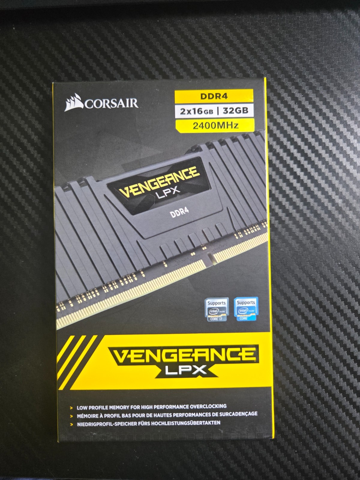 Corsair CMK32GX4M2A2400C14 LPX 32GB DDR4 DRAM 2400MHz C16 Memory Kit – Black