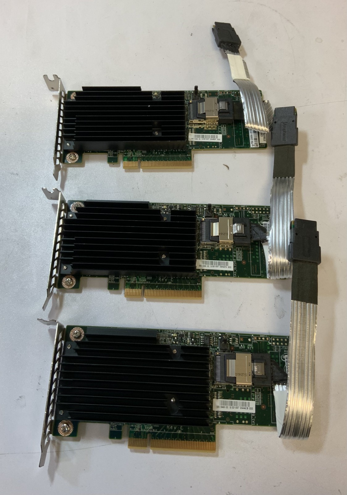 (Lot of 3) Intel G36694-311 8Port 6Gb/s SAS SATA PCIe RAID Controller Card “Q6G”