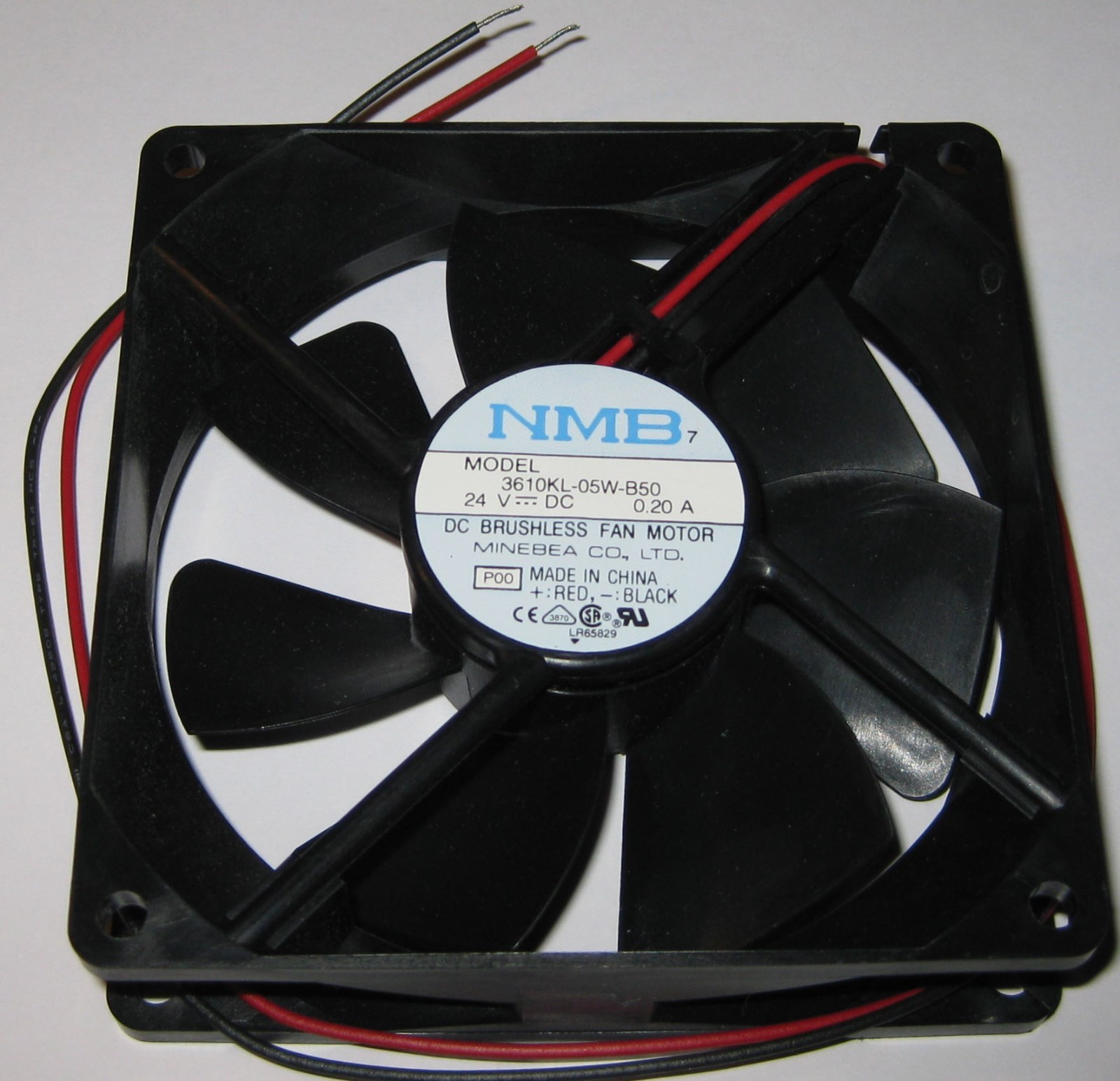 NMB 92 mm Cooling Fan – 24 V DC – 3610KL – 3200 RPM – 55 CFM – Ball Bearing