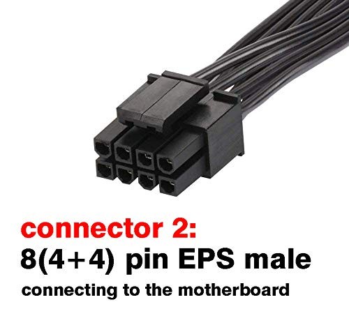 Atx Cpu 8 Pin Power Extension Cable Cpu 8 Pin Female To 84+4 Pin Male Eps12v E