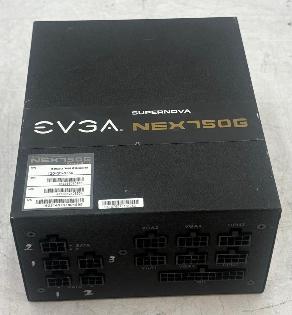 EVGA Supernova NEX750G 750W ATX Modular Power Supply 80 Plus Gold
