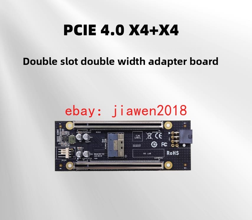 1 *SFF-8654 SlimSAS To 2 PCIe X4 X4 Slot Adapter Split the motherboard US