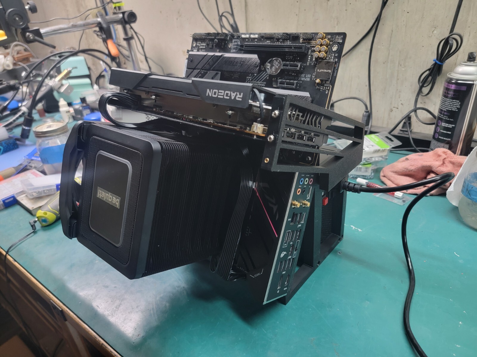 CPU + GPU Motherboard Frame Bench Holder Support Mining Miner RIG Crypto Mine