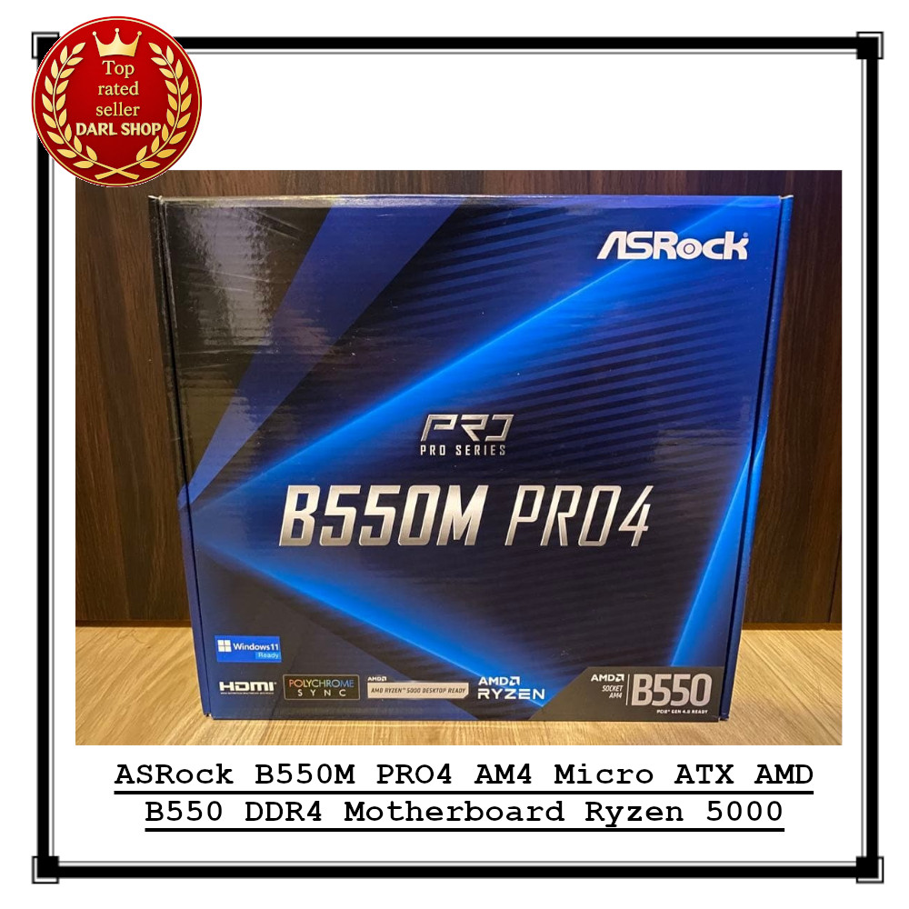 ASRock B550M PRO4 AM4 Micro ATX AMD B550 DDR4 Motherboard Ryzen 5000